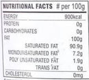 The Nutrition Facts of 24 Mantra Organic Virgin Coconut Oil