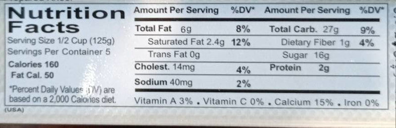 The Nutrition Facts of Ahmed Kheer Mix Pistachio 