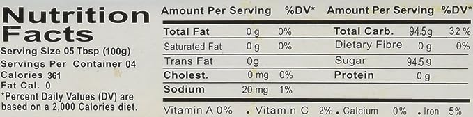 The Nutrition Facts of Ahmed Orange Jelly Crystals ITU Grocers Inc.