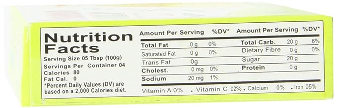 The Nutrition Facts of Ahmed Pineapple Jelly Crystals ITU Grocers Inc.