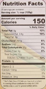 The Nutrition Facts of Ahmed Strawberry Custard ITU Grocers Inc.