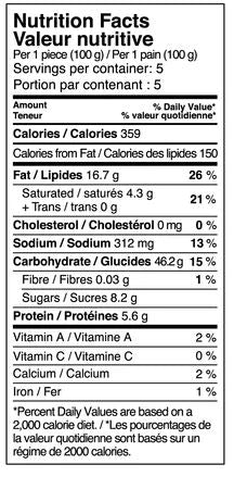 The Nutrition Facts of Al Safa Sheermal 