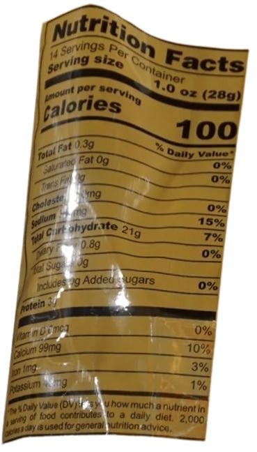 The Nutrition Facts of This is the Nutrition of Anand Fryums (Wheel-Color).