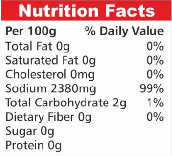 The Nutrition Facts of Badshah Jiralu Butter Milk Masala 
