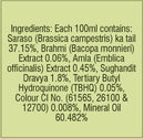 The Nutrition Facts of Bajaj Brahmi Amla hair Oil