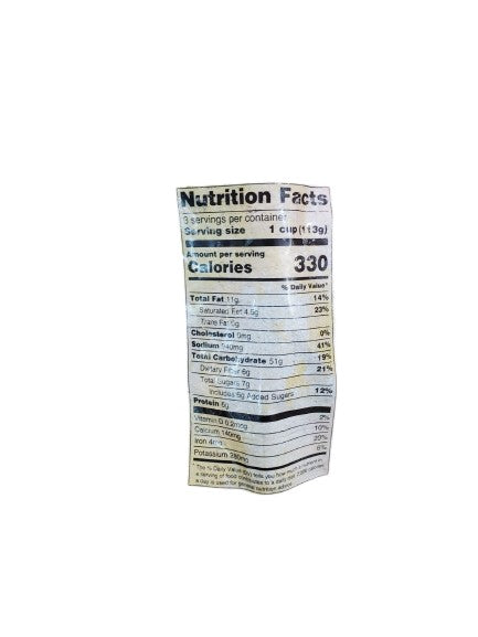 The Nutrition Facts of Bhagwati's Muthia 