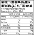 This is the Nutrition of Britannia Treat Creme Wafers Choco.