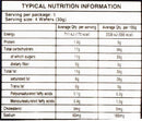 This is the Nutrition of Britannia Treat Creme Wafers Vanilla.