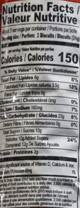 The Nutrition Facts of Britannia Treat Kool Vanilla Cream Biscuit 