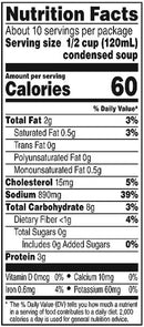 The Nutrition Facts of Campbell's Chicken Noodle Soup 