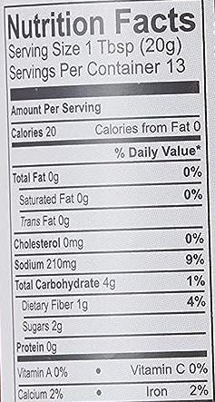 The Nutrition Facts of Ching's Schezwan Sauce 