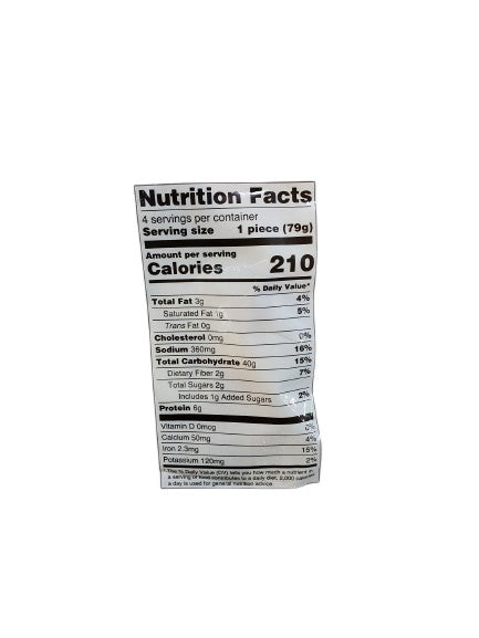 The Nutrition Facts of Deep Chilli Coriander Naan 