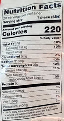 The Nutrition Facts of Deep  Homestyle Paratha Plain Family Pack 