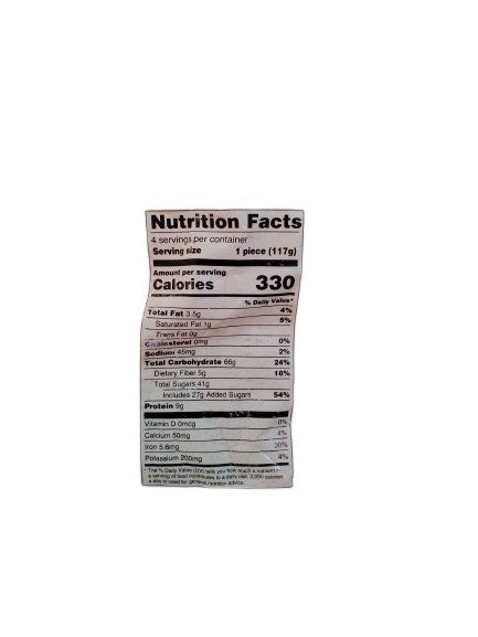 The Nutrition Facts of Deep Puran-Poli (4pcs) 