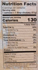The Nutrition Facts of Deep Samosas Spinach Paneer 