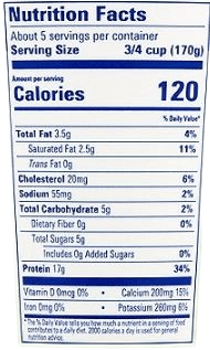 The Nutrition Facts of Fage FAGE Total 2% Large