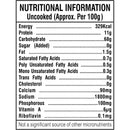 The Nutrition Facts of Gits uttappam Mix
