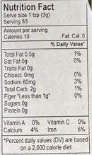 The Nutrition Facts of Green Label Madras Curry Powder 
