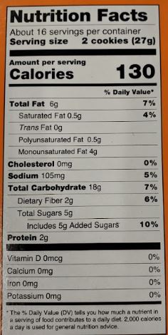 The Nutrition Facts of Gullon Digestive Oat & Orange Biscuits 