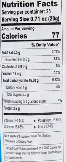 The Nutrition Facts of Horlicks Classic Malt Flavour