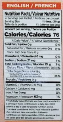 The Nutrition Facts of Jazaa Orange Jelly 