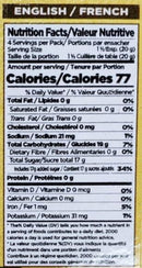 The Nutrition Facts of Jazaa Pudding Mix Caramel Flavor 