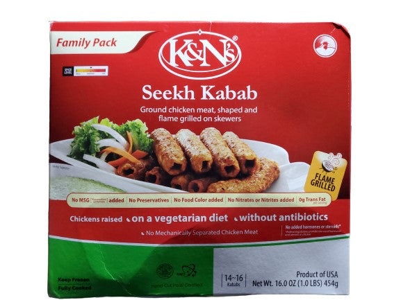 K&N Chicken Seekh Kabab 14-16pcs Family Pack
