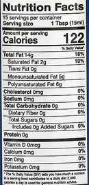 The Nutrition Facts of Kevala Extra Virgin Organic Sesame Oil