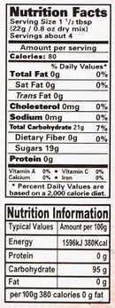 The Nutrition Facts of Laziza Cherry Jelly 