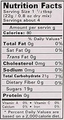 The Nutrition Facts of Laziza Orange Jelly 