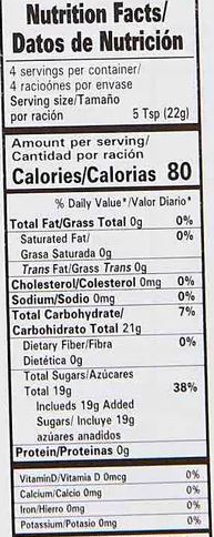 The Nutrition Facts of Laziza Pineapple Jelly 