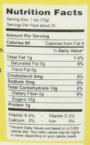 The Nutrition Facts of MTR Badam Drink Mix Almond Mix