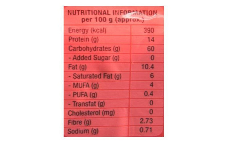 The Nutrition Facts of MTR Gulab Jamun Mix