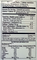 The Nutrition Facts of Mother's Recipe RTC Butter Chicken Mix 