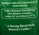 The Nutrition Facts of Narasu's Delite Coffee Blended With Chicory 