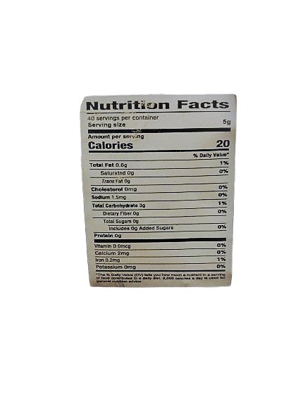 The Nutrition Facts of Narasu's Peaberry 100% Pure Coffee Large 