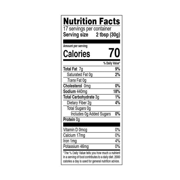 The Nutrition Facts of National Lemon Pickle 
