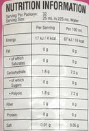 The Nutrition Facts of Qarshi Jam-E-Shireen Sugar Free
