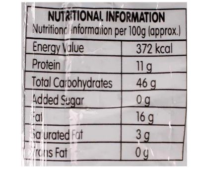 The Nutrition Facts of RM Veg Kohlapuri - No Onion or Garlic 