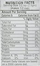 The Nutrition Facts of Rossmoor Halal Gelatine Unflavoured