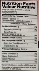 The Nutrition Facts of Shan Chat masala (Big Box) 