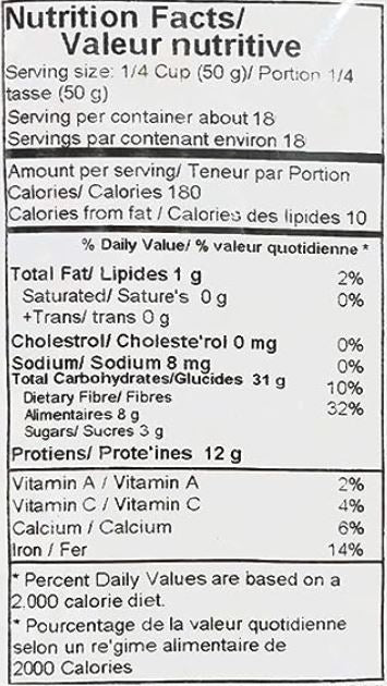 The Nutrition Facts of Shan Mix Lentils 