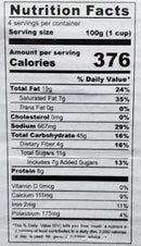 The Nutrition Facts of Swad Bhel Puri Kit