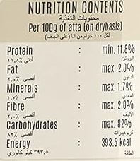 The Nutrition Facts of Swad Chakki Atta