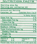 The Nutrition Facts of Swad Garam Masala Powder 