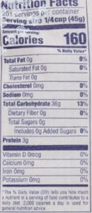 The Nutrition Facts of Swad Jasmine Rice