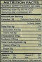 The Nutrition Facts of Swad Madras Curry Powder Bottle 