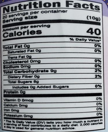The Nutrition Facts of Swad Premium Mix 
