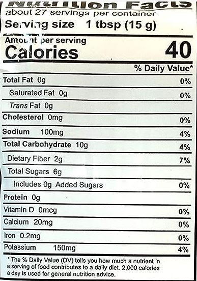 The Nutrition Facts of Happy Panda Tamarind Seedless 