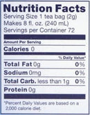 The Nutrition Facts of This is the Nutrition of Tetley Elaichi  (72 T-Bags).
